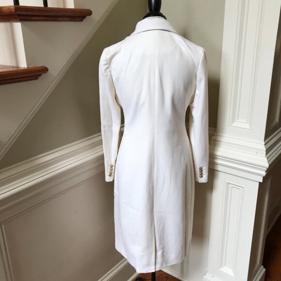 NWT JCrew Mirabelle Top Coat Womens 00 Ivory Cream Italian Wool Cashmere BM546 - Picture 10 of 11